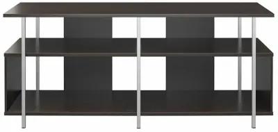 Alonso Mixed Media TV Stand with 4 Open Shelves for TVs up to 69 Inches