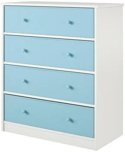 Mya Park Tall Dresser with 4 Fabric Storage Bins