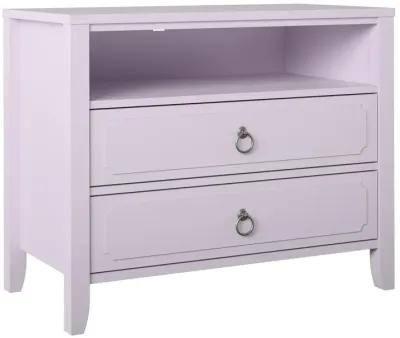 Her Majesty 2 Drawer Nightstand with 1 Open Cubby and 2 Drawers