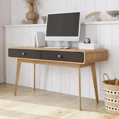 Leva Scandinavian Style Desk with 2 Drawers