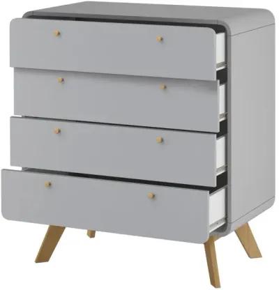 Leva Scandinavian Style 4 Drawer Dresser