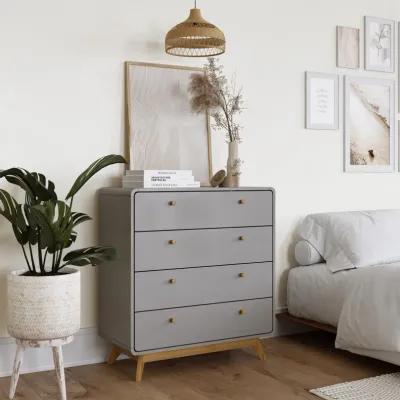 Leva Scandinavian Style 4 Drawer Dresser