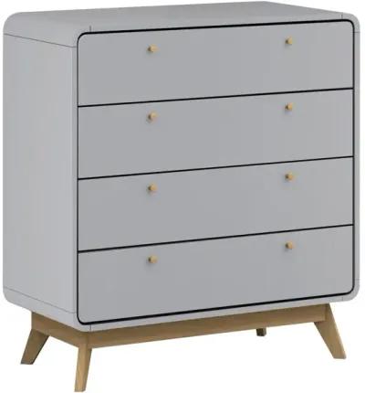 Leva Scandinavian Style 4 Drawer Dresser