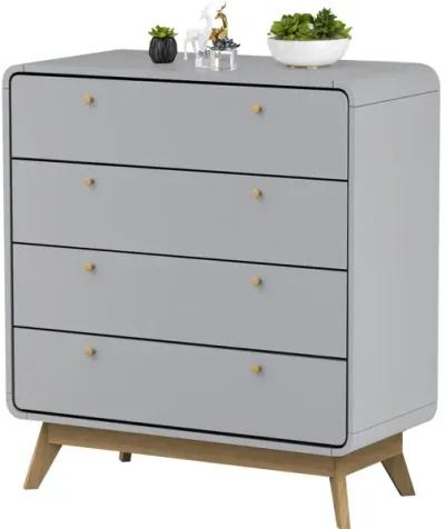 Leva Scandinavian Style 4 Drawer Dresser