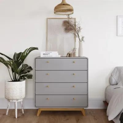 Leva Scandinavian Style 4 Drawer Dresser