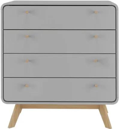 Leva Scandinavian Style 4 Drawer Dresser