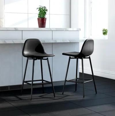 Brandon Upholstered Mid Century Modern Counter Height Bar Stool