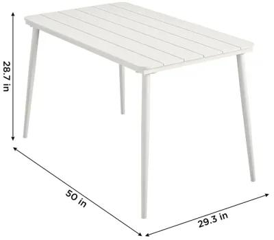 Poolside Gossip, April 50" x 29" Rectangular Indoor/Outdoor Dining Table