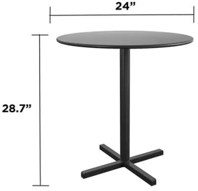 24" Round Indoor/Outdoor Steel Bistro Table