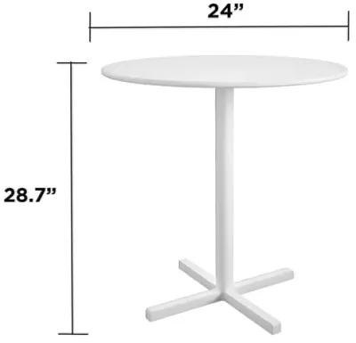 24" Round Indoor/Outdoor Steel Bistro Table