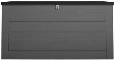 Outdoor Patio Deck Storage Box, Extra Large, 180 Gallons, Black and Charcoal