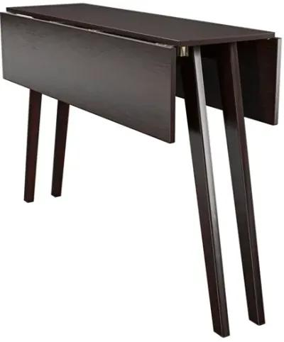 48" x 30" Wood Drop-Leaf Dining & Console Table, Dark Mahogany