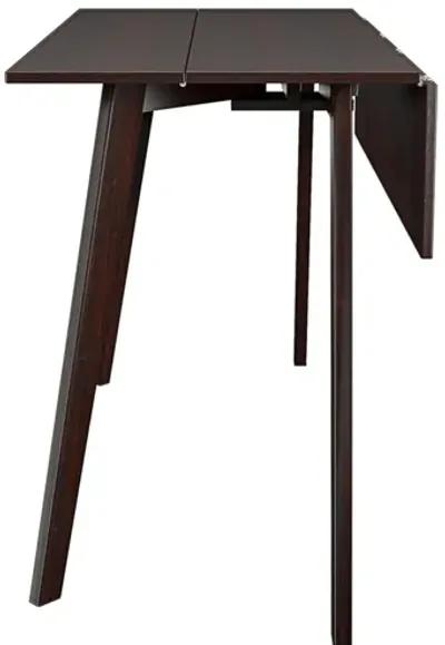 48" x 30" Wood Drop-Leaf Dining & Console Table, Dark Mahogany