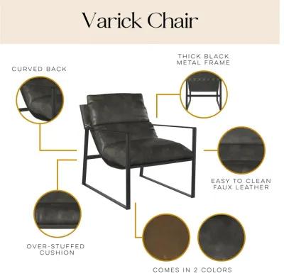 Uptown Varick Faux Leather Accent Chair