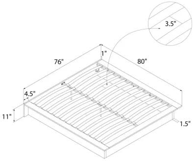 Maven Platform Upholstered Bed with Modern Low Profile Design