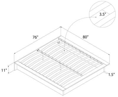 Maven Platform Upholstered Bed with Modern Low Profile Design