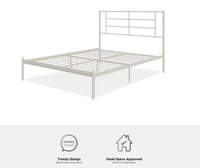 Praxis Metal Bed with a Geometric Headboard