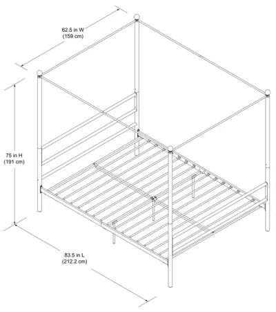 Eden Metal Canopy Bed