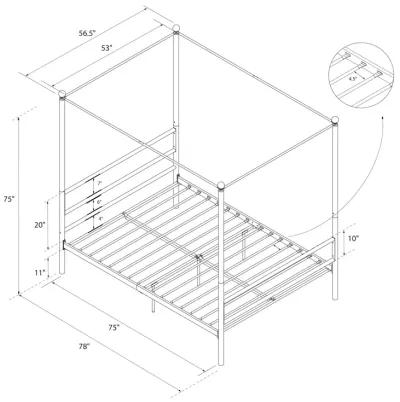 Eden Metal Canopy Bed