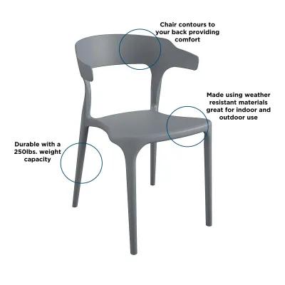 Felix Stacking Dining Chairs, Indoor/Outdoor, 4-Pack