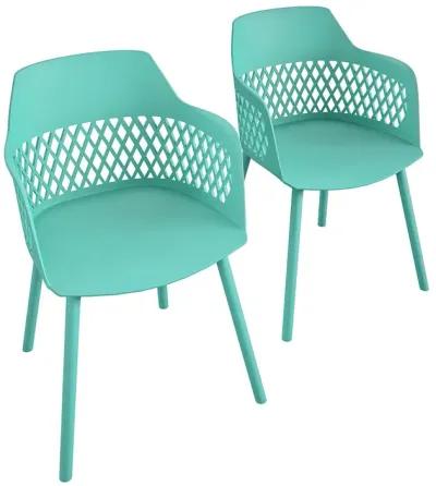 Resin Lattice Dining Chairs, Indoor/Outdoor, 2-Pack