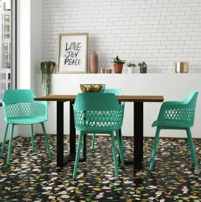 Resin Lattice Dining Chairs, Indoor/Outdoor, 2-Pack