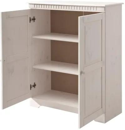 Cubrix Solid Wood 2 Door Closed Storage Cabinet