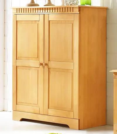 Cubrix Solid Wood 2 Door Closed Storage Cabinet