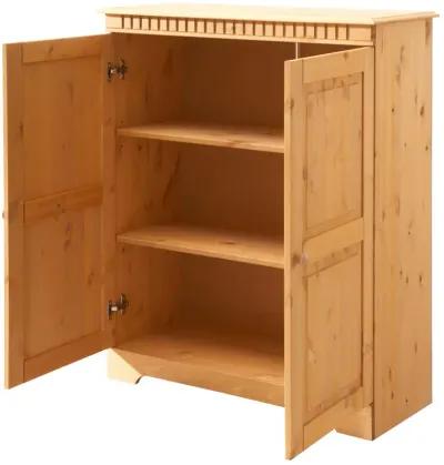 Cubrix Solid Wood 2 Door Closed Storage Cabinet