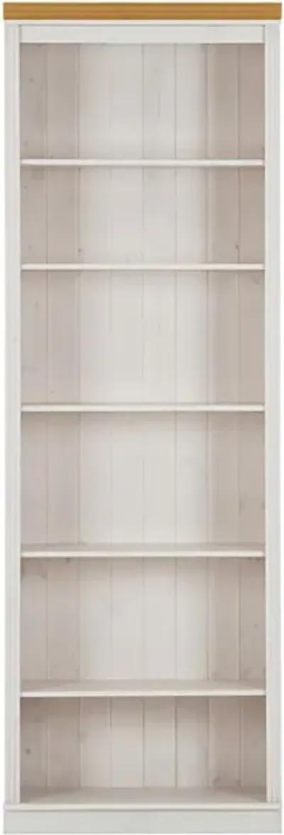 Anita Solid Wood 6 Shelf Open Bookcase