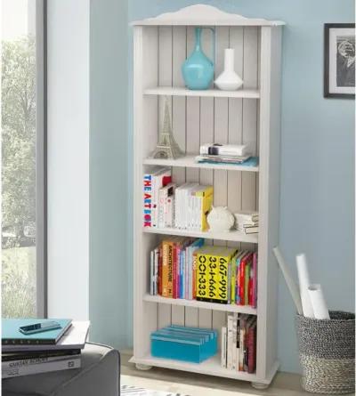 Chester 5 Shelf Wood Open Bookcase with Adjustable Shelves