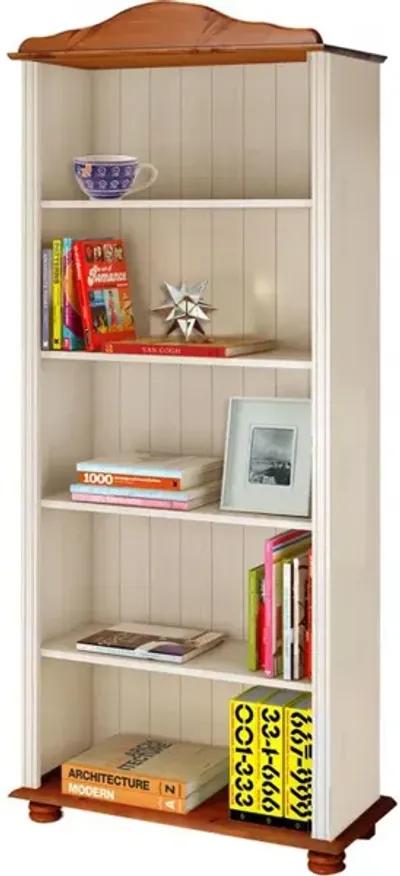 Chester 5 Shelf Wood Open Bookcase with Adjustable Shelves