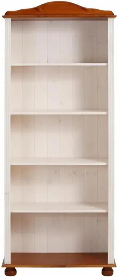 Chester 5 Shelf Wood Open Bookcase with Adjustable Shelves