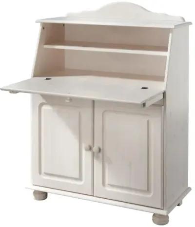 Chester Solid Wood Fold Out Storage Desk with Bottom Storage Cabinet