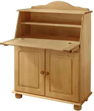 Chester Solid Wood Fold Out Storage Desk with Bottom Storage Cabinet