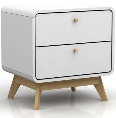 Leva Scandinavian Style 2 Drawer Nightstand