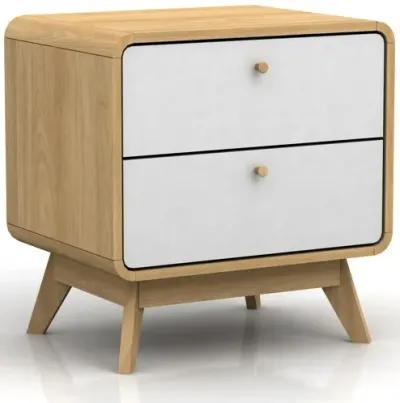 Leva Scandinavian Style 2 Drawer Nightstand