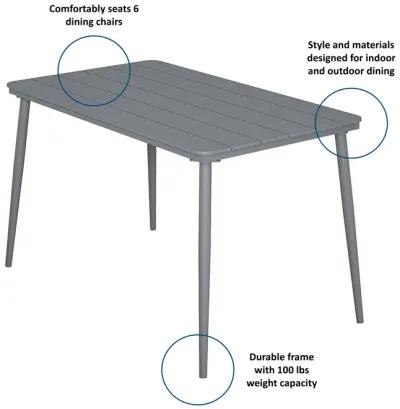 Poolside Gossip, April 50" x 29" Rectangular Indoor/Outdoor Dining Table