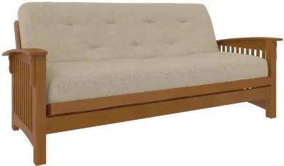 Cozey 8-Inch Pocket Spring Coil Full Sized Futon Mattress with Polyester Linen