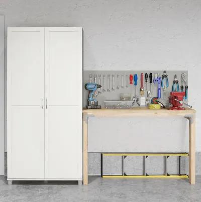 Basin Framed 36 Inch Utility Cabinet with 5 Shelves