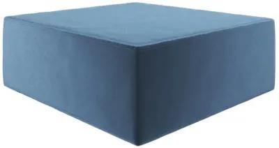 The Flower Ottoman Pouf Comfort Floor Seat and Footrest with Velour Fabric