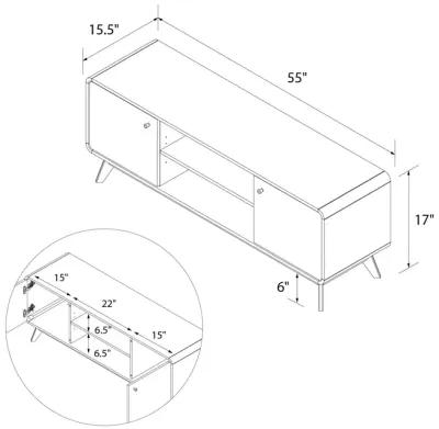 Leva Media Console TV Stand with Storage