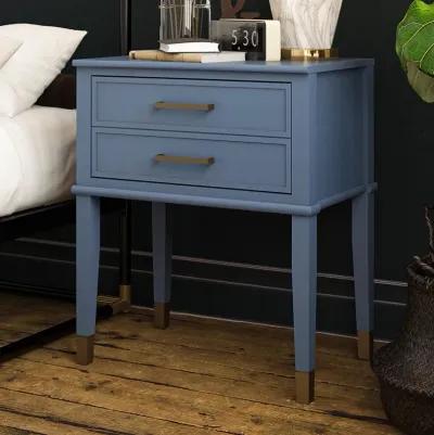 Westerleigh 2 Drawer Nightstand with Gold Accents