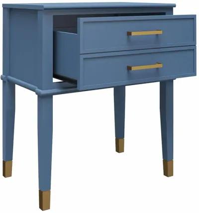 Westerleigh 2 Drawer Nightstand with Gold Accents