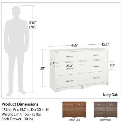 Jerry Hill Wide 6 Drawer Dresser