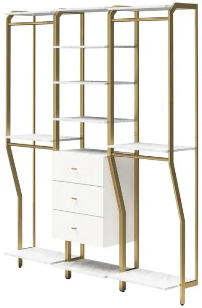 Gwyneth Closet 3 Piece Bundle- 2 Hanging Rod & 1 Drawer Unit