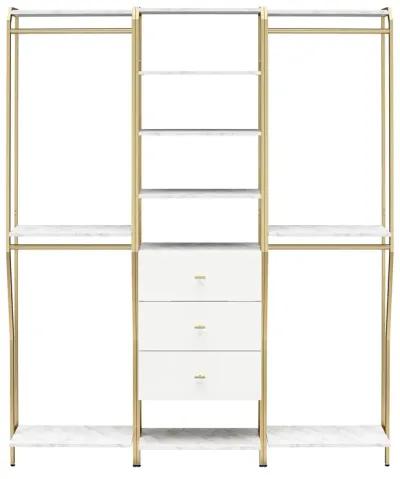 Gwyneth Closet 3 Piece Bundle- 2 Hanging Rod & 1 Drawer Unit