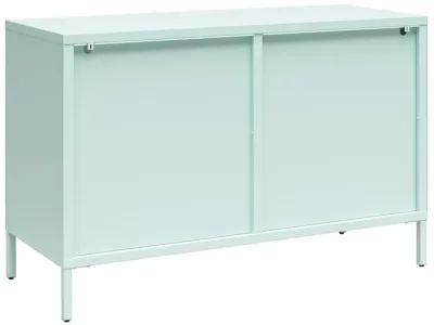 Luna Wide 2 Door Accent Cabinet with Fluted Glass