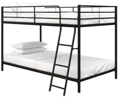 Small Space Junior Twin over Twin Metal Bunk Bed