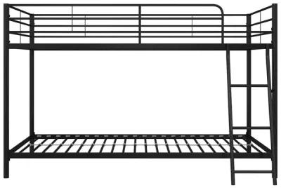 Small Space Junior Twin over Twin Metal Bunk Bed